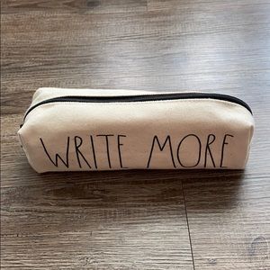 Rae Dunn WRITE MORE Pencil Case